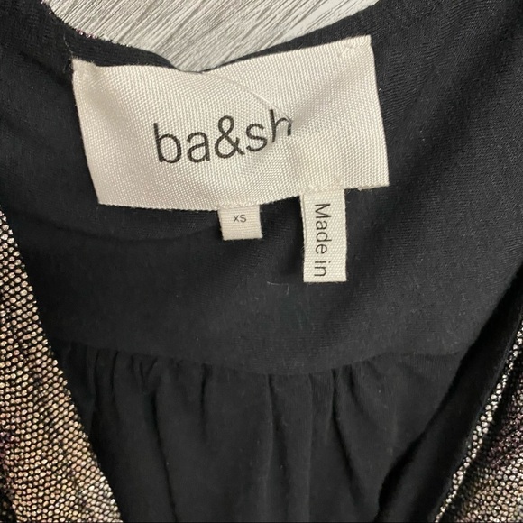 Ba&sh |  Lizie Ruched Metallic Mini Dress Size XS NEW - Picture 12 of 15
